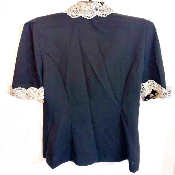 Jeffery & Dara Vintage Floral Lace Pearl Button Skirt Set - Picture 5 of 6
